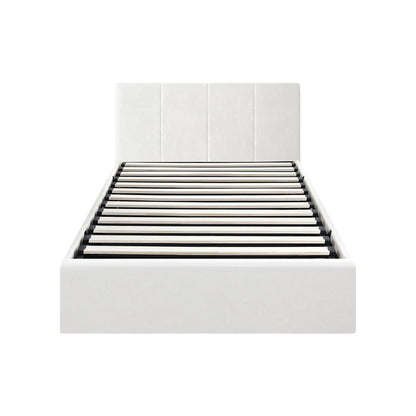 Bed Frame Double/King/King Single/Queen/Single Size Gas Lift Base PU Leather ZOE