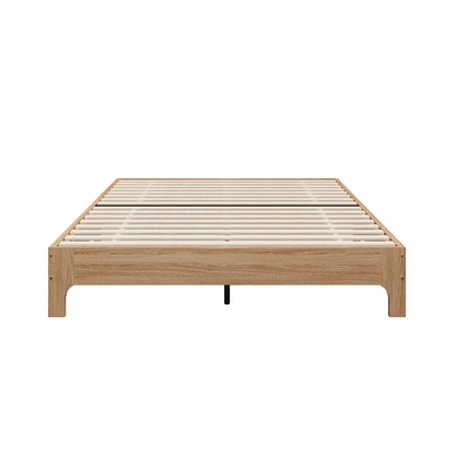 Queen Size Wooden Bed Frame Natural 203x153x30cm