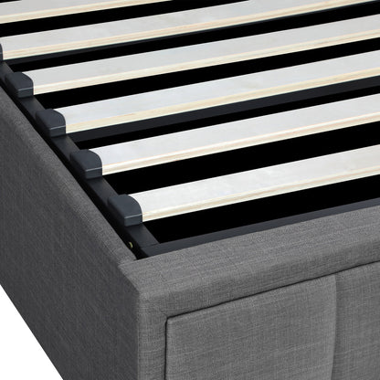 Bed Frame With Mattress Set Double Queen & King Size Gas Lift Grey BOSS