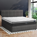 Bed Frame With Mattress Set Double Queen & King Size Gas Lift Grey BOSS