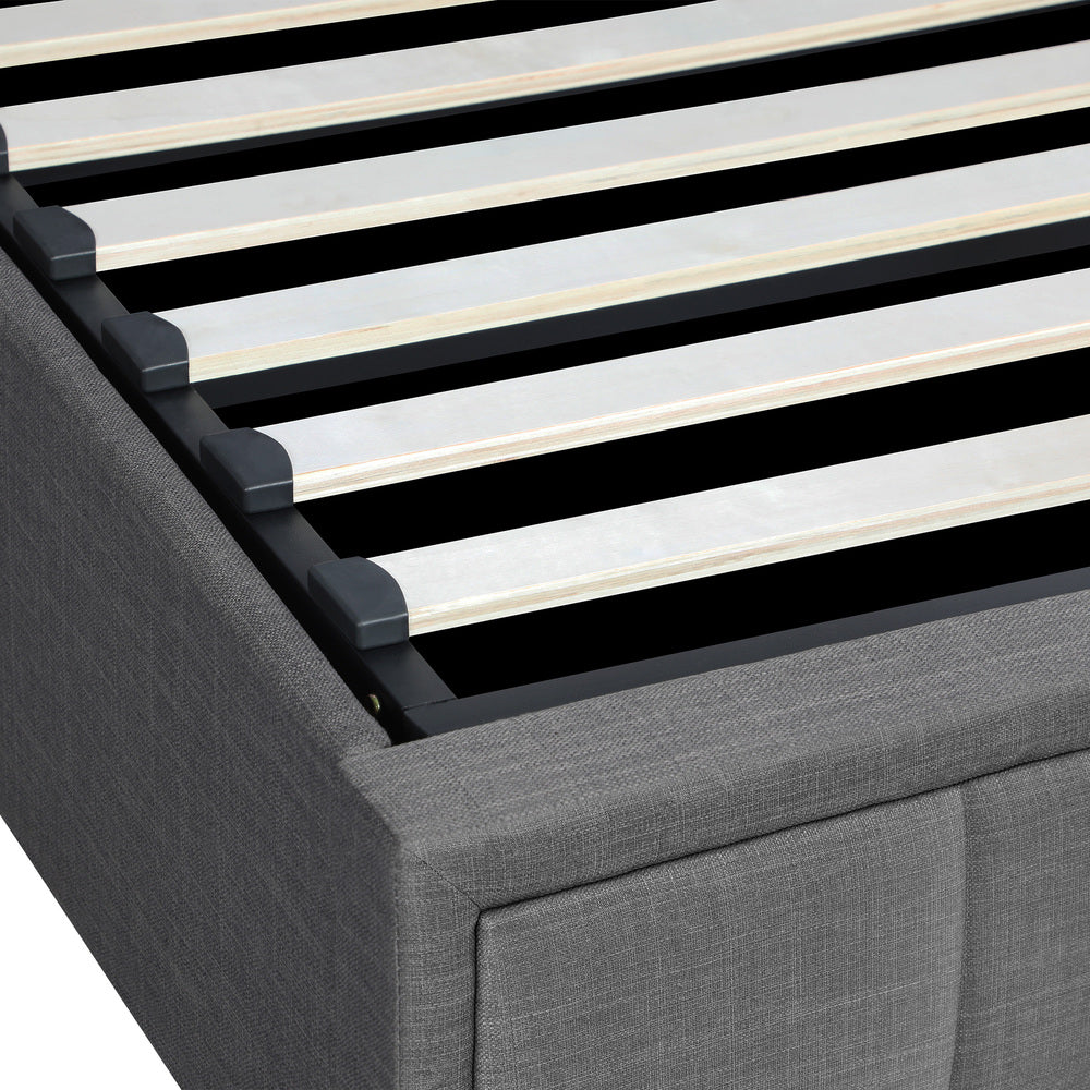 Bed Frame With Mattress Set Double Queen & King Size Gas Lift Grey BOSS