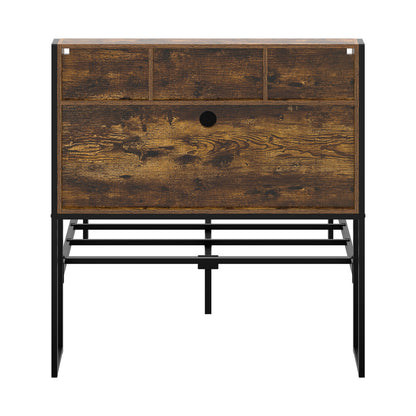 King Single Bed Frame Storage 225.5x153.5x115cm