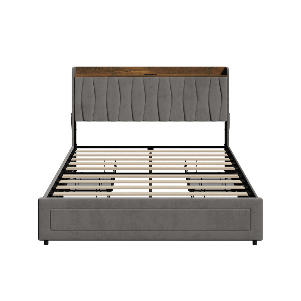 Queen Bed Frame With Drawers