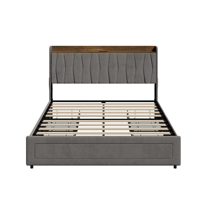 Queen Bed Frame With Drawers