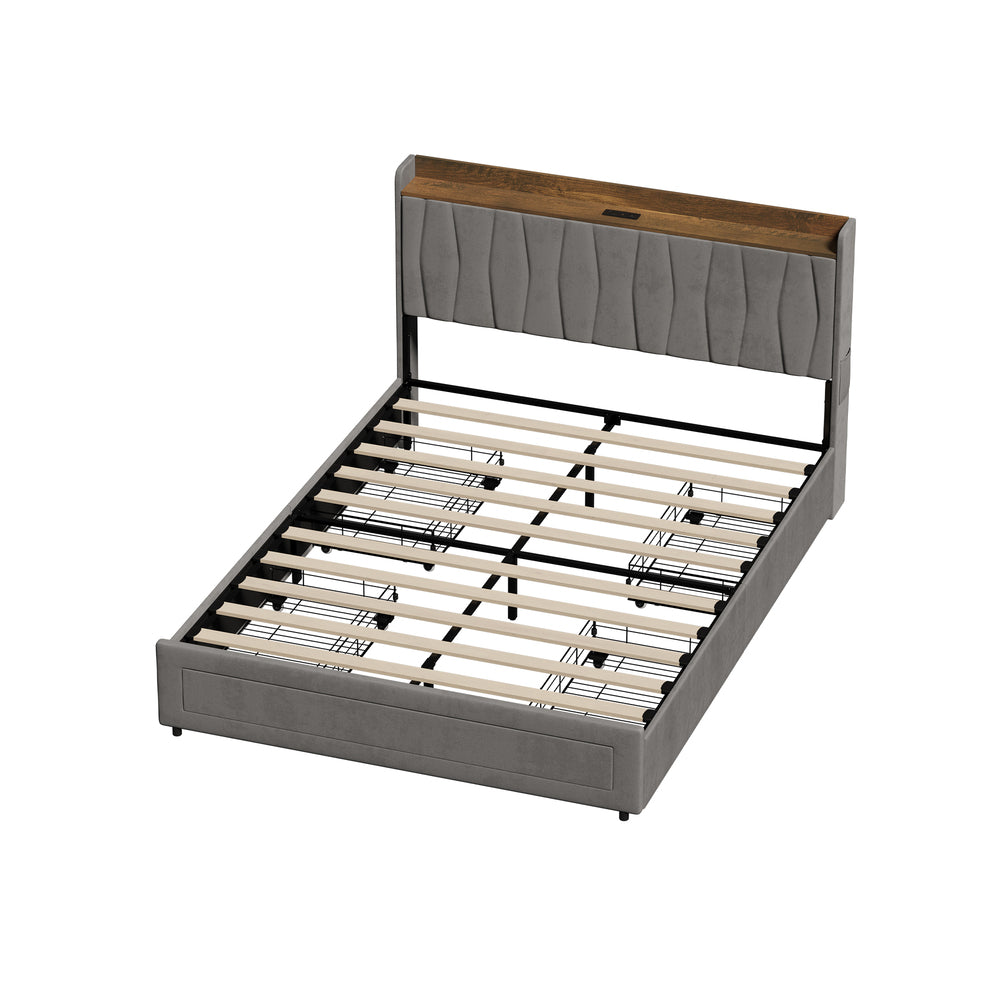 Queen Bed Frame With Drawers