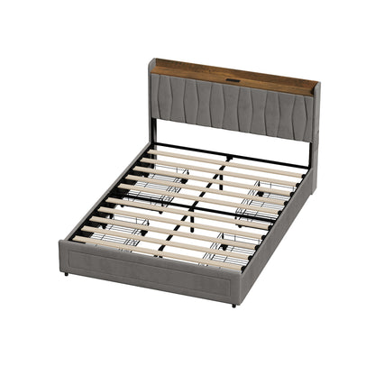 Queen Bed Frame With Drawers