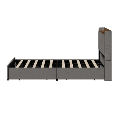 Queen Bed Frame With Drawers