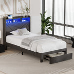Bed Frame King Single Headboard With USB Charging & Drawers