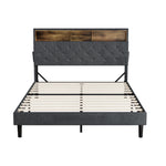 Bed Frame with LED Storage Bedhead NOVI