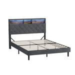 Bed Frame with LED Storage Bedhead NOVI