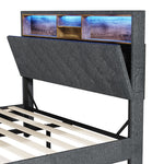 Bed Frame with LED Storage Bedhead NOVI