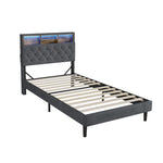 Bed Frame with LED Storage Bedhead NOVI