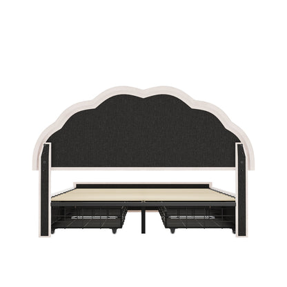 Beige bed frame king single, view 8