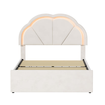 Beige bed frame king single, view 7