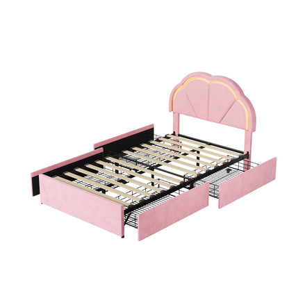 King Single Bed Frame Velvet Headboard