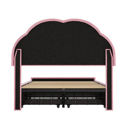 King Single Bed Frame Velvet Headboard