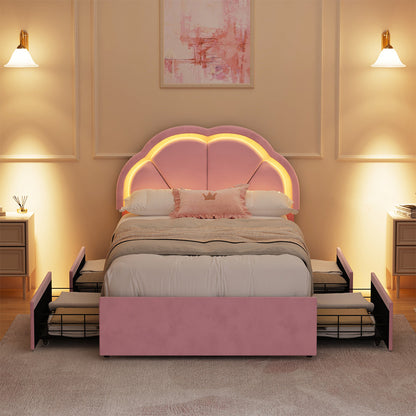 King Single Bed Frame Velvet Headboard