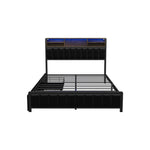 LED Storage Bed Frame Double  Size with USB?Charge Headboard