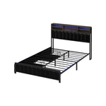LED Storage Bed Frame Double  Size with USB?Charge Headboard