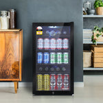 Devanti 98L Bar Fridge Glass Door Mini Freezer Fridges Countertop Beverage Commercial