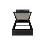 Bed Frame Double King & Single Size RGB LED Gas Lift Storage Base Leather