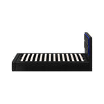 Bed Frame Double King & Single Size RGB LED Gas Lift Storage Base Leather