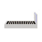 Bed Frame King Single & Double Size RGB LED Gas Lift Storage Base White Boucle