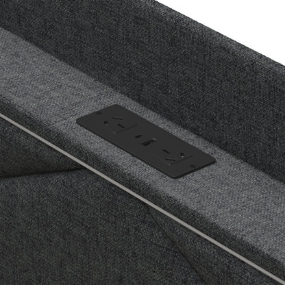 Bed Frame Double with LED Headboard Charging Port 4 Drawers