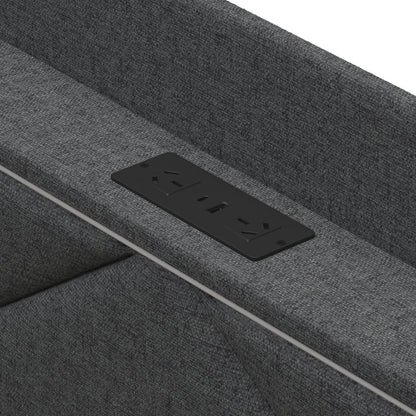 Bed Frame King Single with LED Headboard Charging 4 Drawers