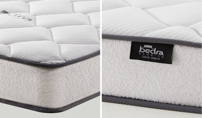 Bed Frame with Mattress Single Size Pink Velvet