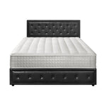 Bed Frame with Mattress Gas Lift Leather/Fabric