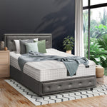 Bed Frame with Mattress Gas Lift Leather/Fabric