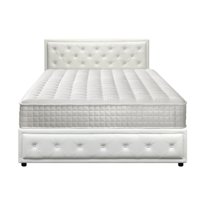 Bed Frame with Mattress Gas Lift Leather/Fabric