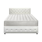 Bed Frame with Mattress Gas Lift Leather/Fabric