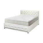 Bed Frame with Mattress Gas Lift Leather/Fabric