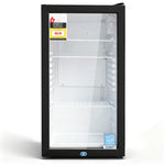 78L Bar Fridge Glass Door Mini Fridge Countertop Cooler Black King