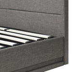 Bed Frame with Mattress Double Size LED Gas Lift Black & Grey LAYZ