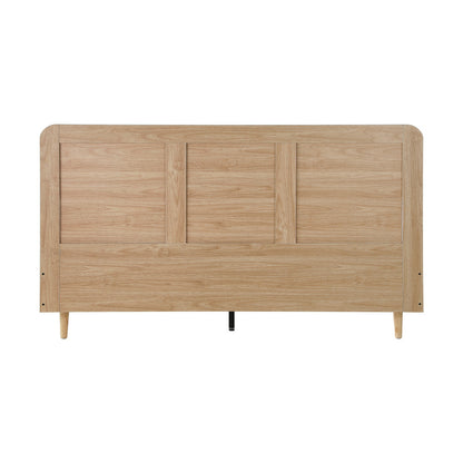 Bed Frame Wooden Bed Frame Rattan Headboard