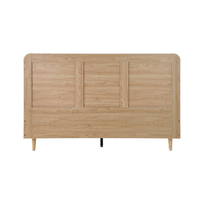 Bed Frame Wooden Bed Frame Rattan Headboard