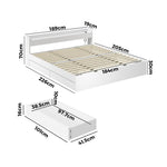 Single Queen King & Double Bed Frame with USB Charging Ports & 2 Storage Drawers Bedroom Furniture
