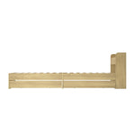 Double/Queen/King Wooden Bed Frame With Charging Ports And 2 Drawers Bedroom Furniture