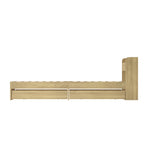 Single Wooden Bed Frame With Charging Ports And 2 Drawers Bedroom Furniture