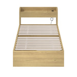 Double/King Single/Queen Bed Frame with Charging Ports & 2 Drawers