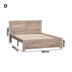 Wooden Bed Frame Contemporary Light Oak