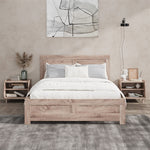 Wooden Bed Frame Contemporary Light Oak