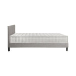 King Size Wooden Bed Frame Platform Base with Bonnell Spring Mattress Grey