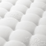 King Wooden Bed Frame Platform with Mattress White