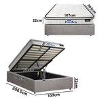 Bed Frame King & Single Size Storage Platform with Mattress