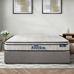 Double Bed Frame Storage Platform with 22cm Mattress Grey Upholstered
