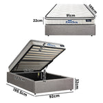 Bed Frame King & Single Size Storage Platform with Mattress